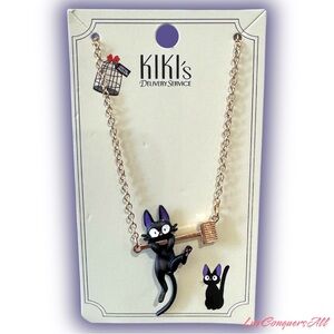 Studio Ghibli Kiki's Delivery Service Jiji Broom Necklace